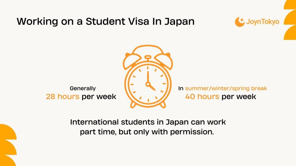 working time with japanese student visa