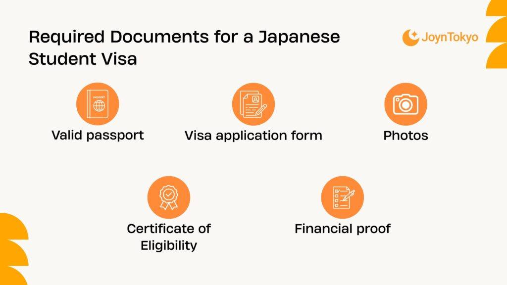 documents for japanese student visa