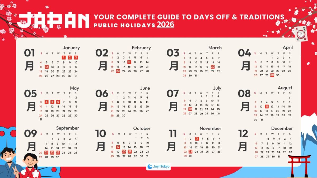 Japan Public Holidays 2026 – Full Official List and Key Dates at a Glance — cover image