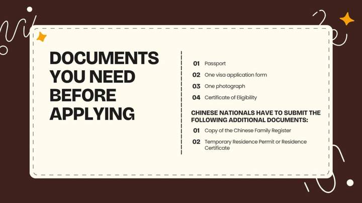 document for applying engineer visa