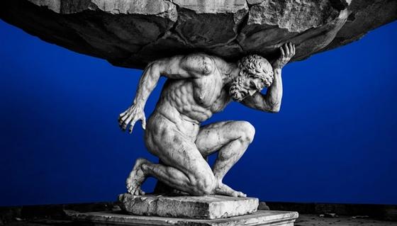 Hyperdash image focuses on the consequence for foreign exchange accounts that do not comply with MiCA. It is represented by a rock crushing a Greco-Roman statue, draining its strength.