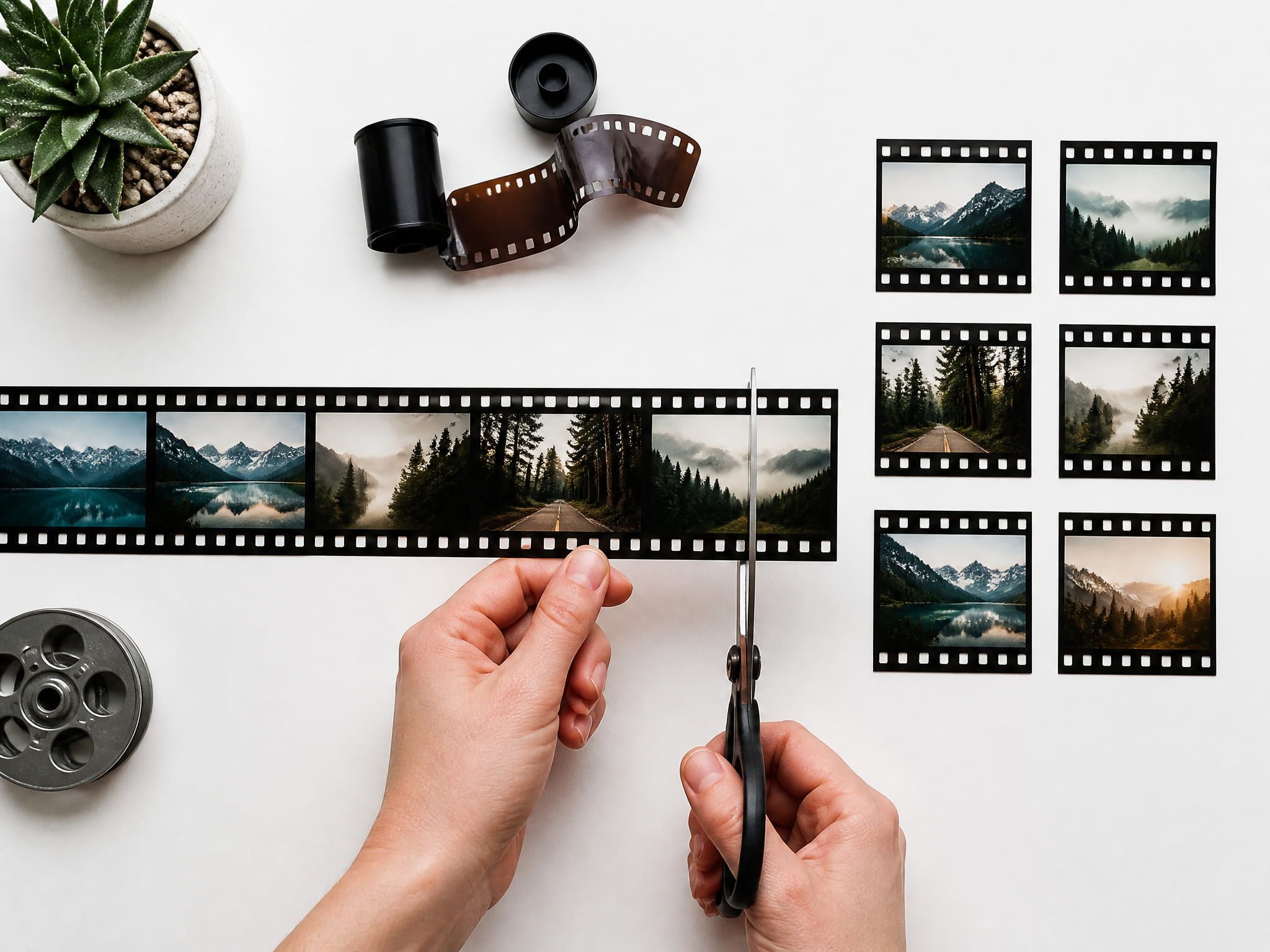 Fantasy book and film strip illustration demonstrating the power of AI video content repurposing.