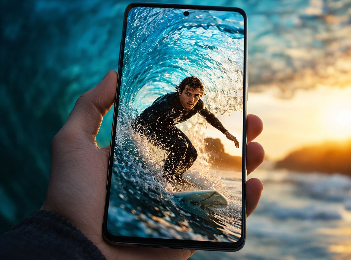 Fantasy landscape banner showing an AI tiktok background video generator creating stunning scenic visuals.