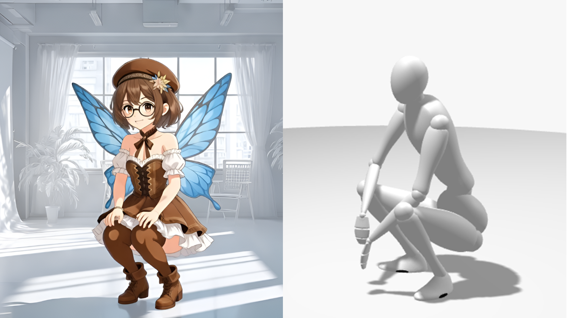 今こそ画像生成が熱い！viduリファレンス画像機能を使ってみた vol.3「棒人間で被写体にポーズを反映させる」