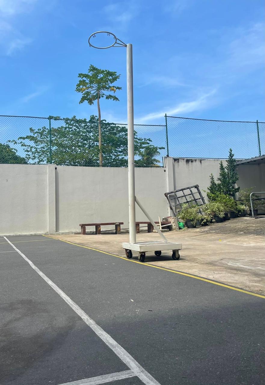 Netball Court with new hoop and surfacing