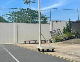 Netball Court with new hoop and surfacing