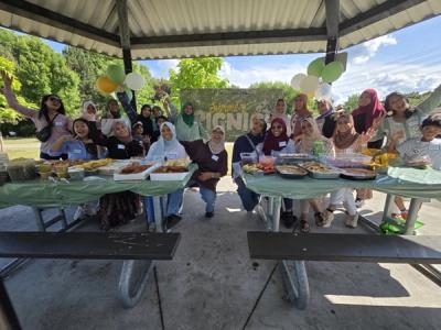 Canada chapter members gathered at the Summer Picnic