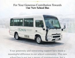 New Coaster school bus donated by parents