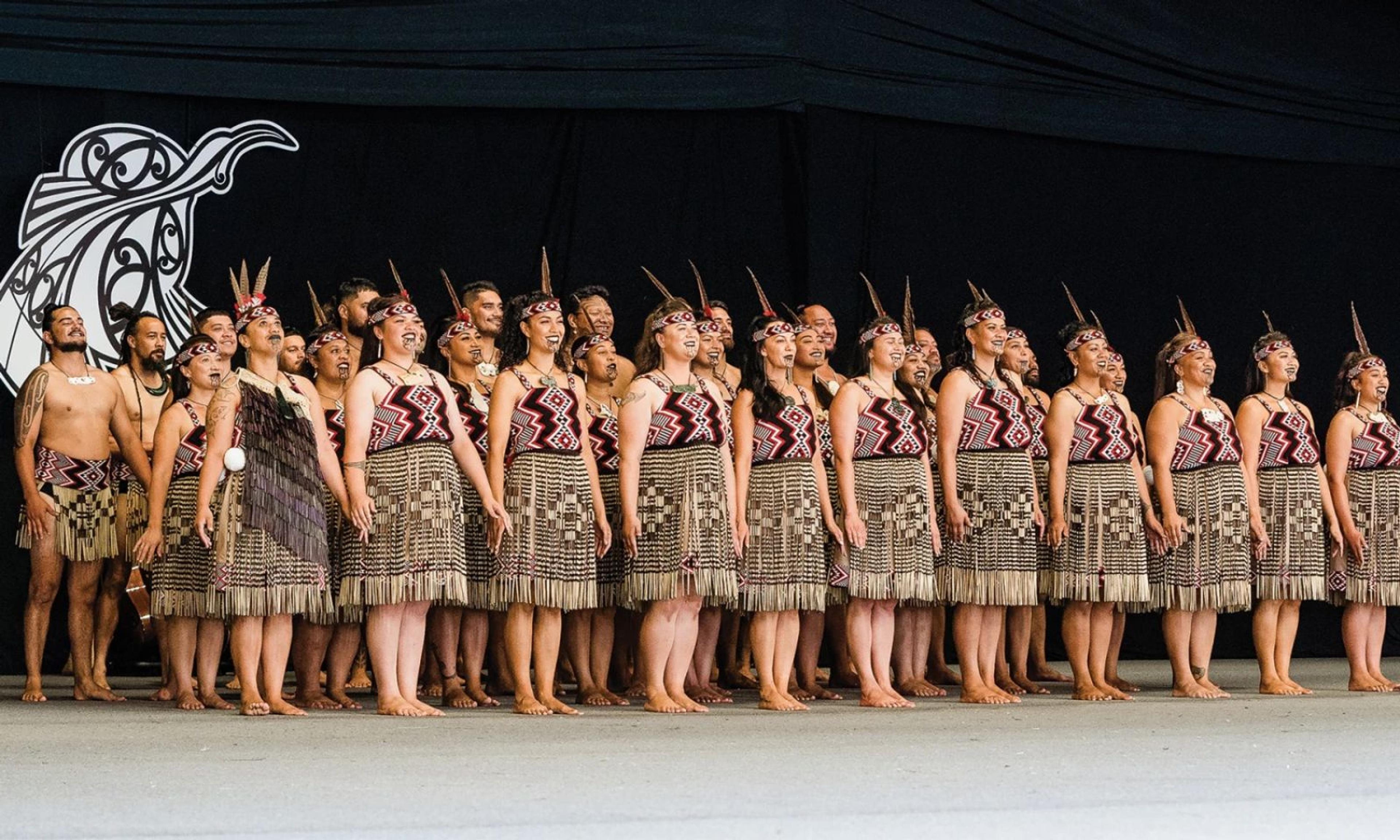 Te Matatini 2025 festival is being held at Pukekura, New Plymouth from 24 February-1 March. Pictured are Te Matatini 2023 champions Te Whānau-ā-Apanui.