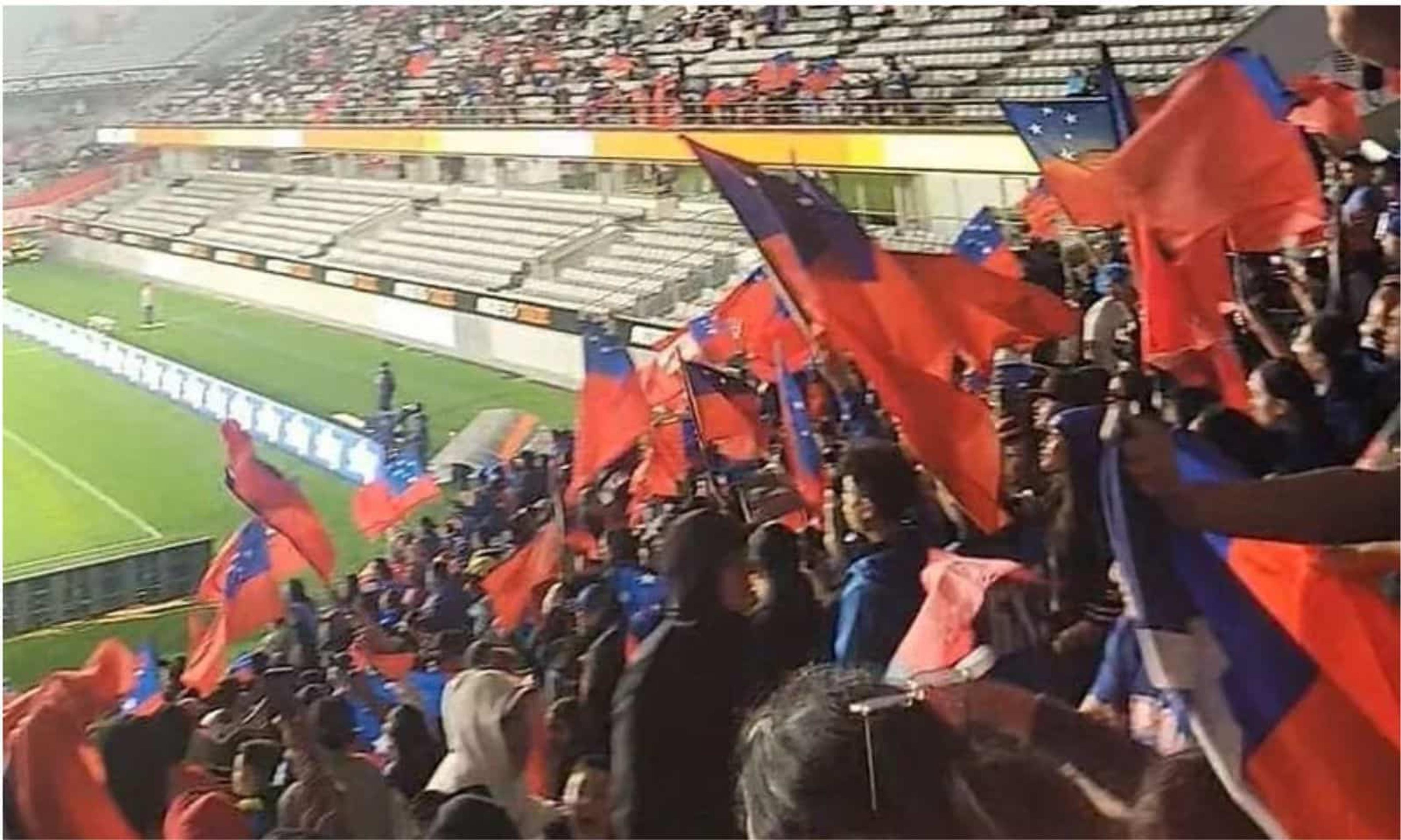 Samoan fans turned out in droves at Eden Park to support their team. 