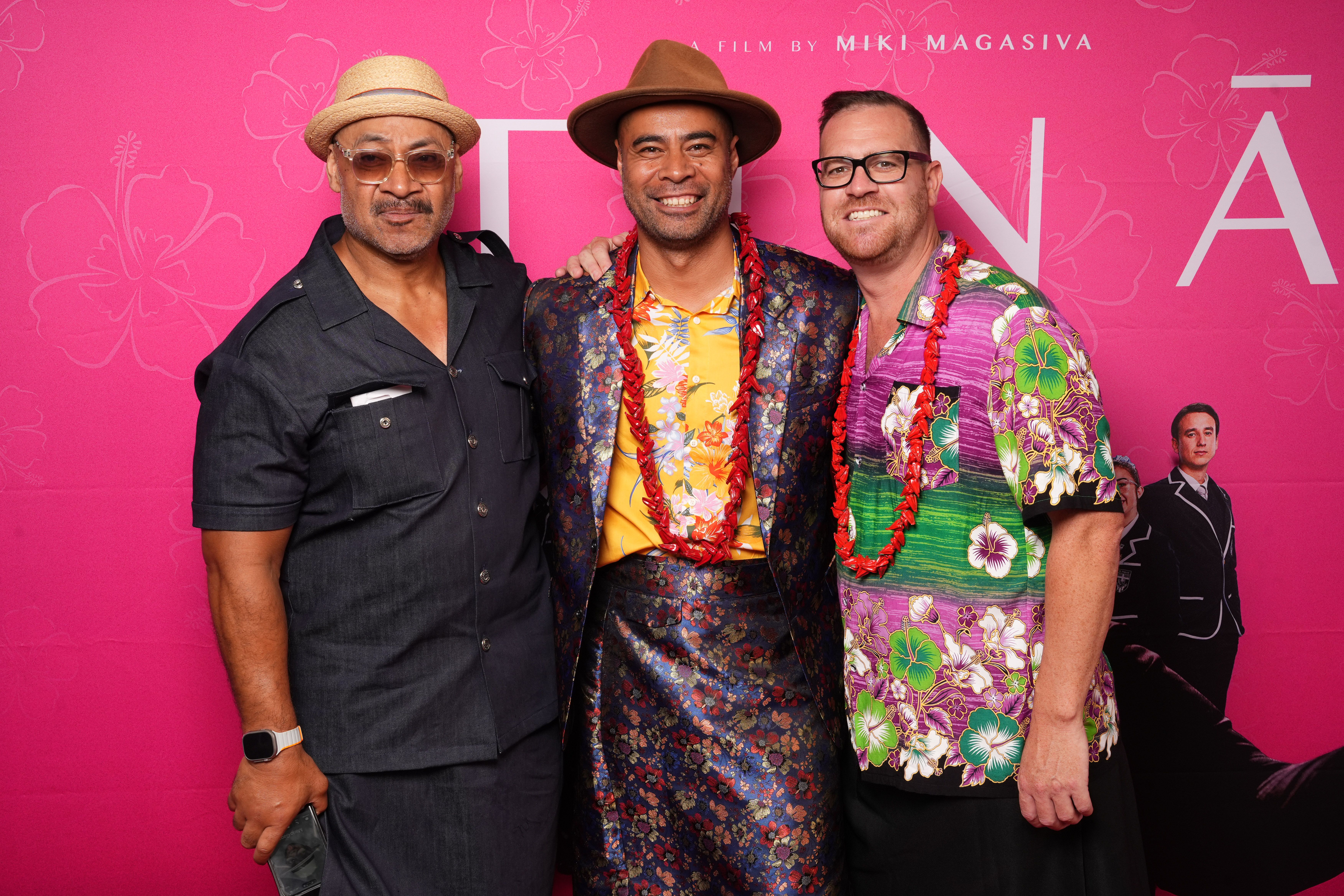 Tinā co-producers Mario Gaoa, Miki Magasiva, and Dan Higgins. Photo/Supplied