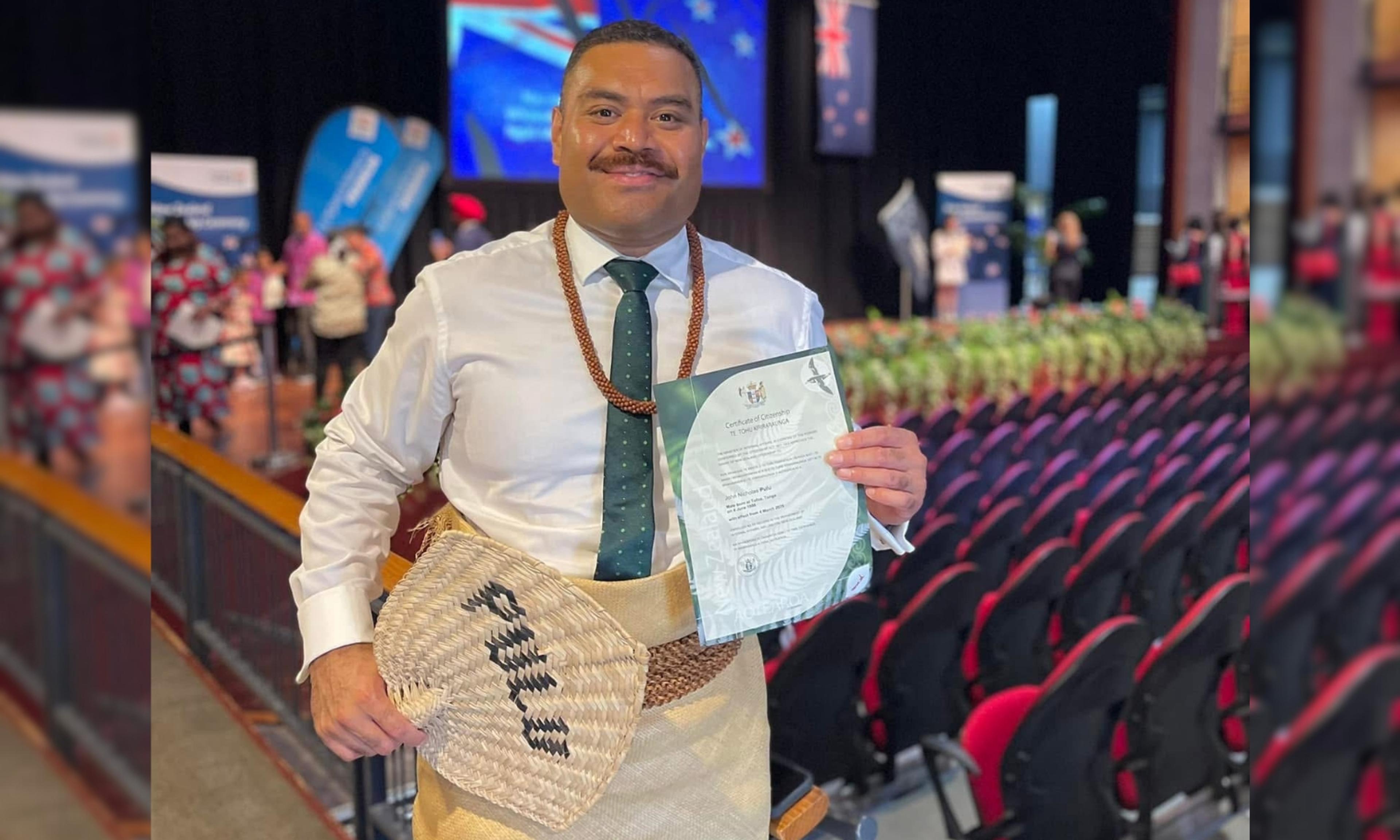 Friendly, familiar, and now forever the 'Mayor of Ōtāhuhu', John Pulu becomes a New Zealand citizen.