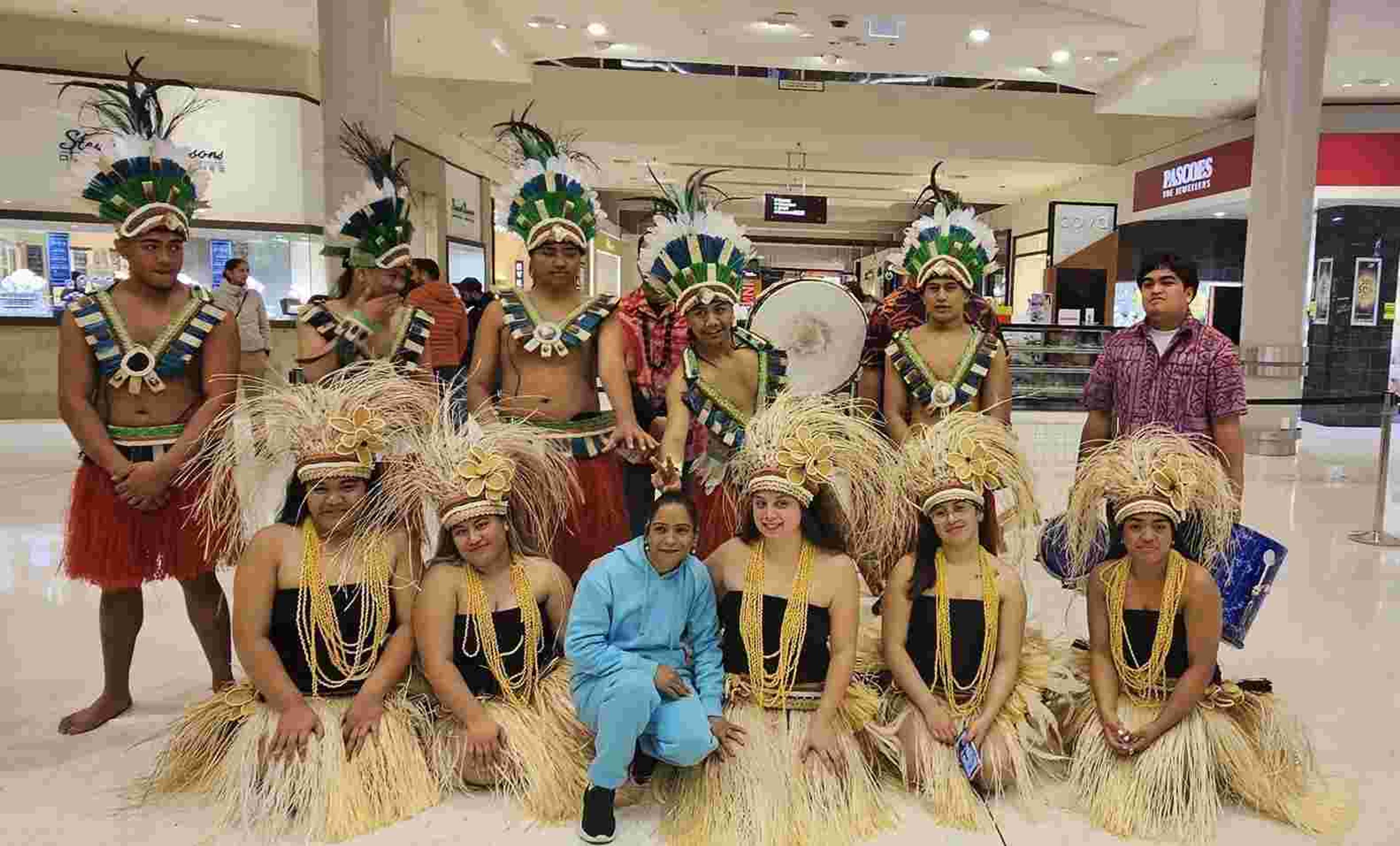 A'ua'u Manaia Culture Group performing at Westfield Manukau. ​​​​​​