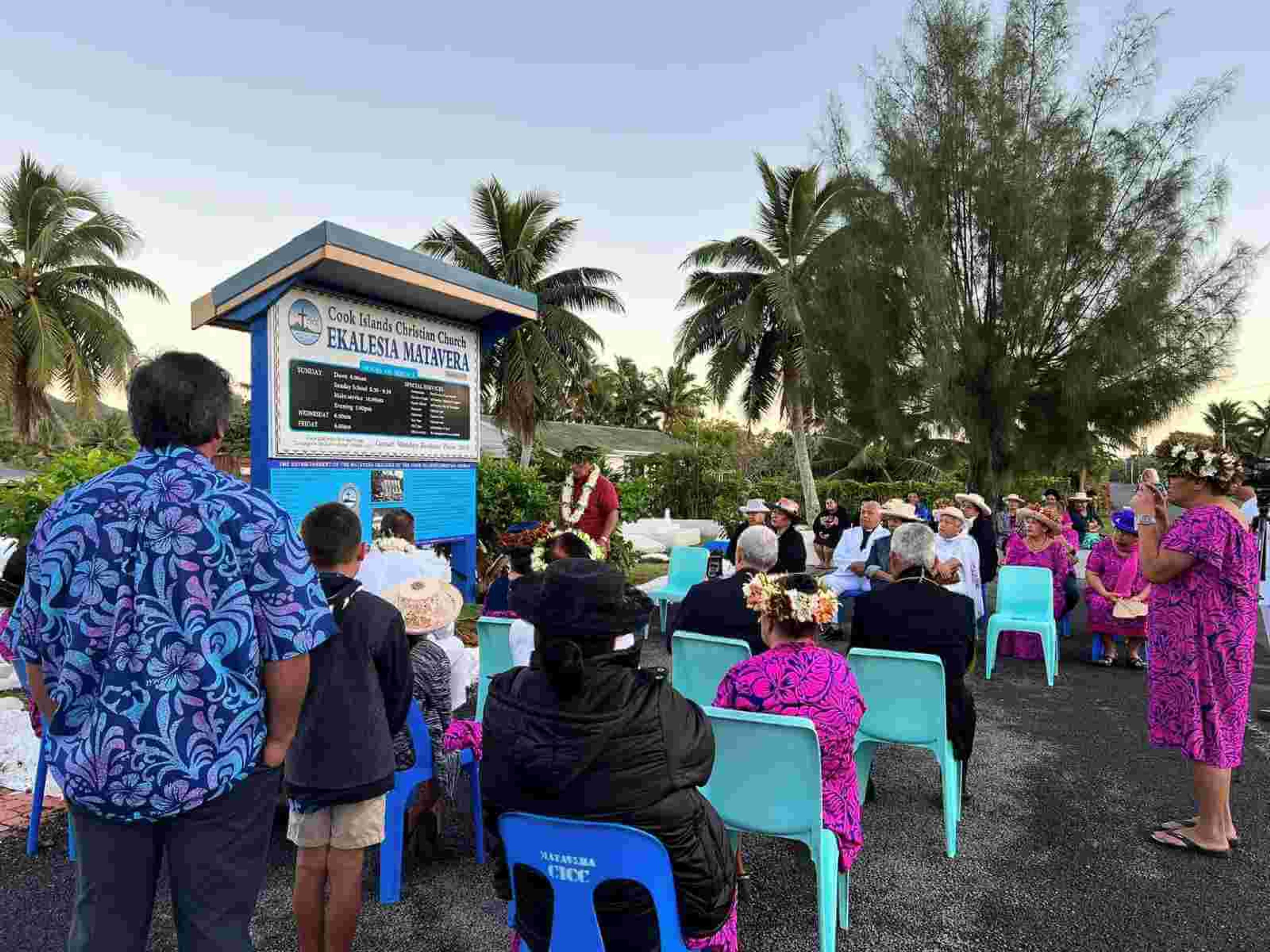 ​​Service begins at the Cook Islands Christian Church in Arorangi, Rarotonga. ​​​Photo/Facebook​