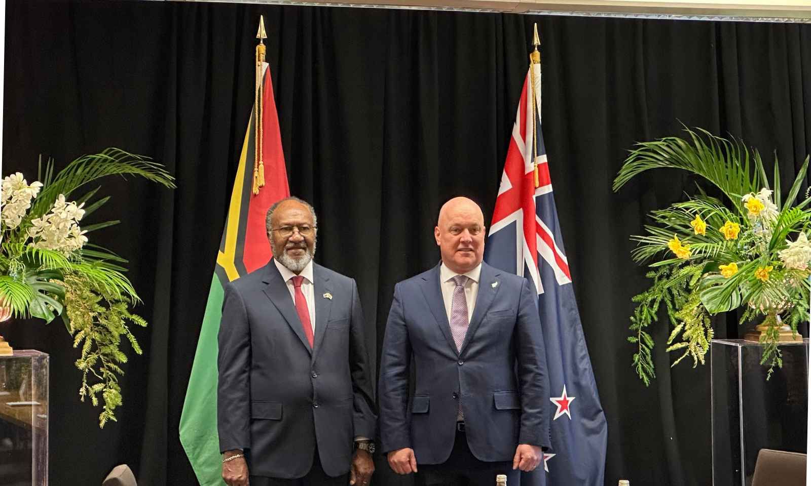 Mehaka Rountree Vanuatu PM arrives in New Zealand