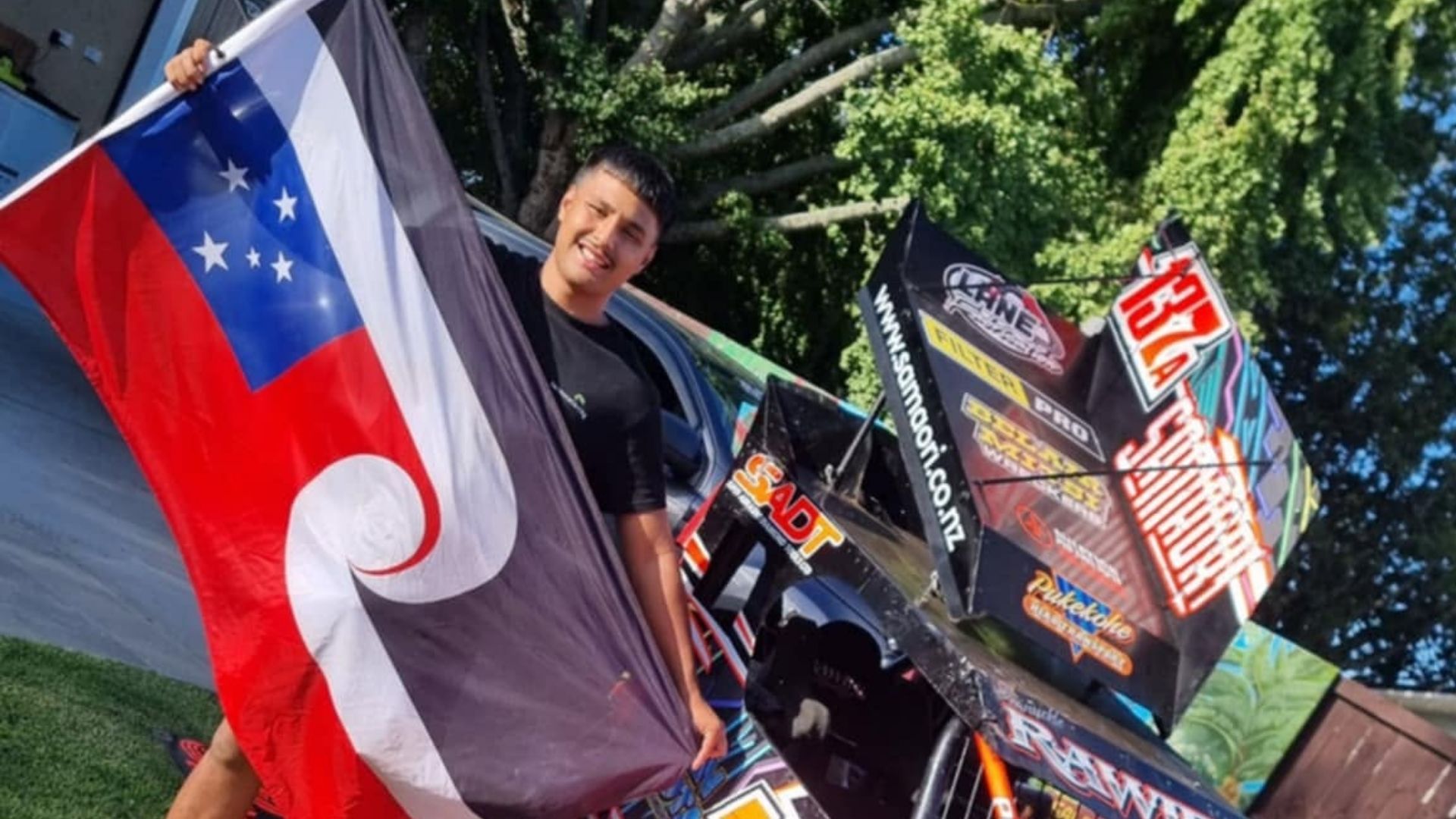 Young Māori-Sāmoan racer chases speedway dream against the odds