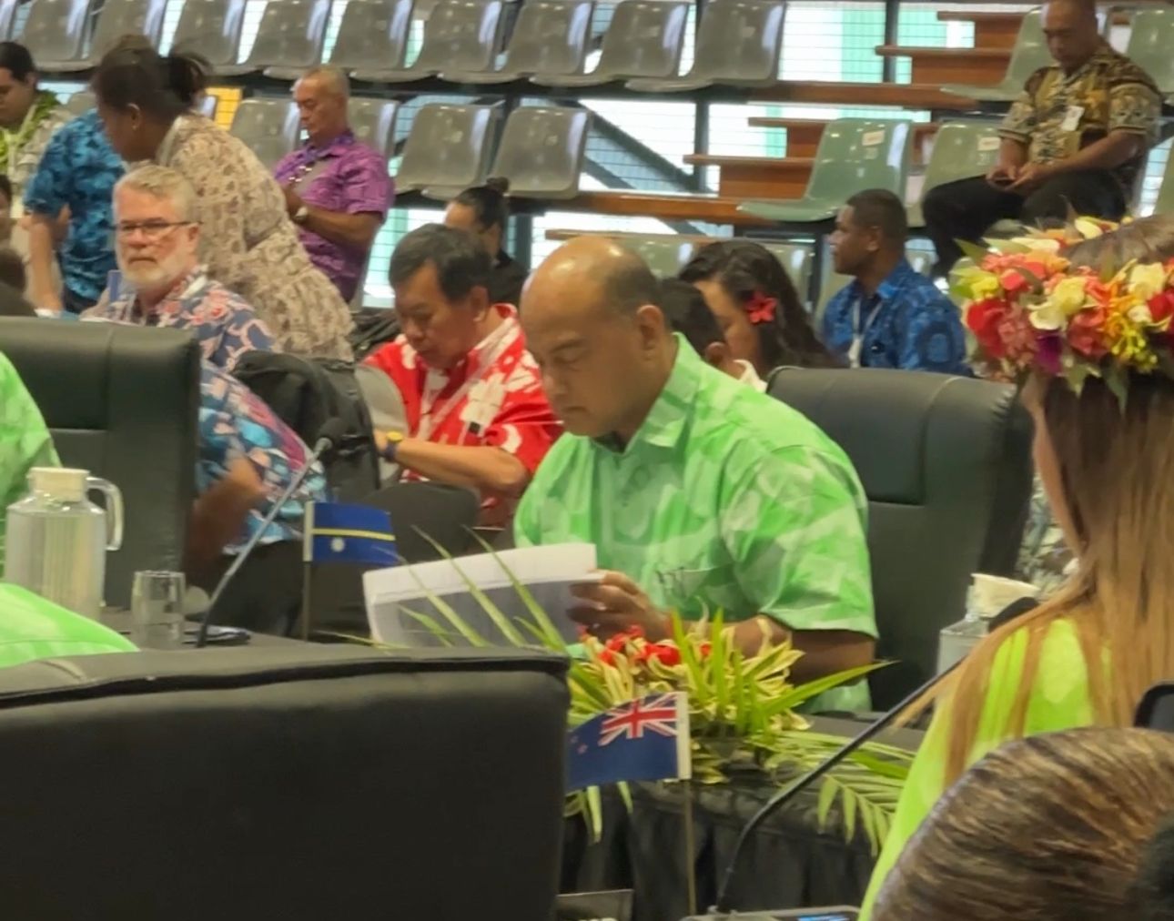 Nauru President David Adeang at the start of the plenary session. Photo/Supplied