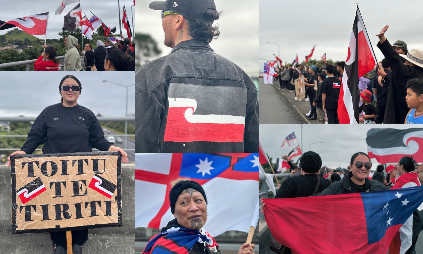 Moments in time on Māngere Bridge. Photo/Pmn News/Atutahi Potaka-Dewes