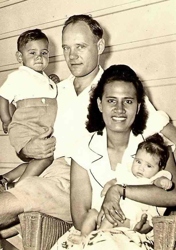 My grandfather Michael, holding my dad Gordon (2), with Grandma Alieta and their daughter Connie (1), c. 1958