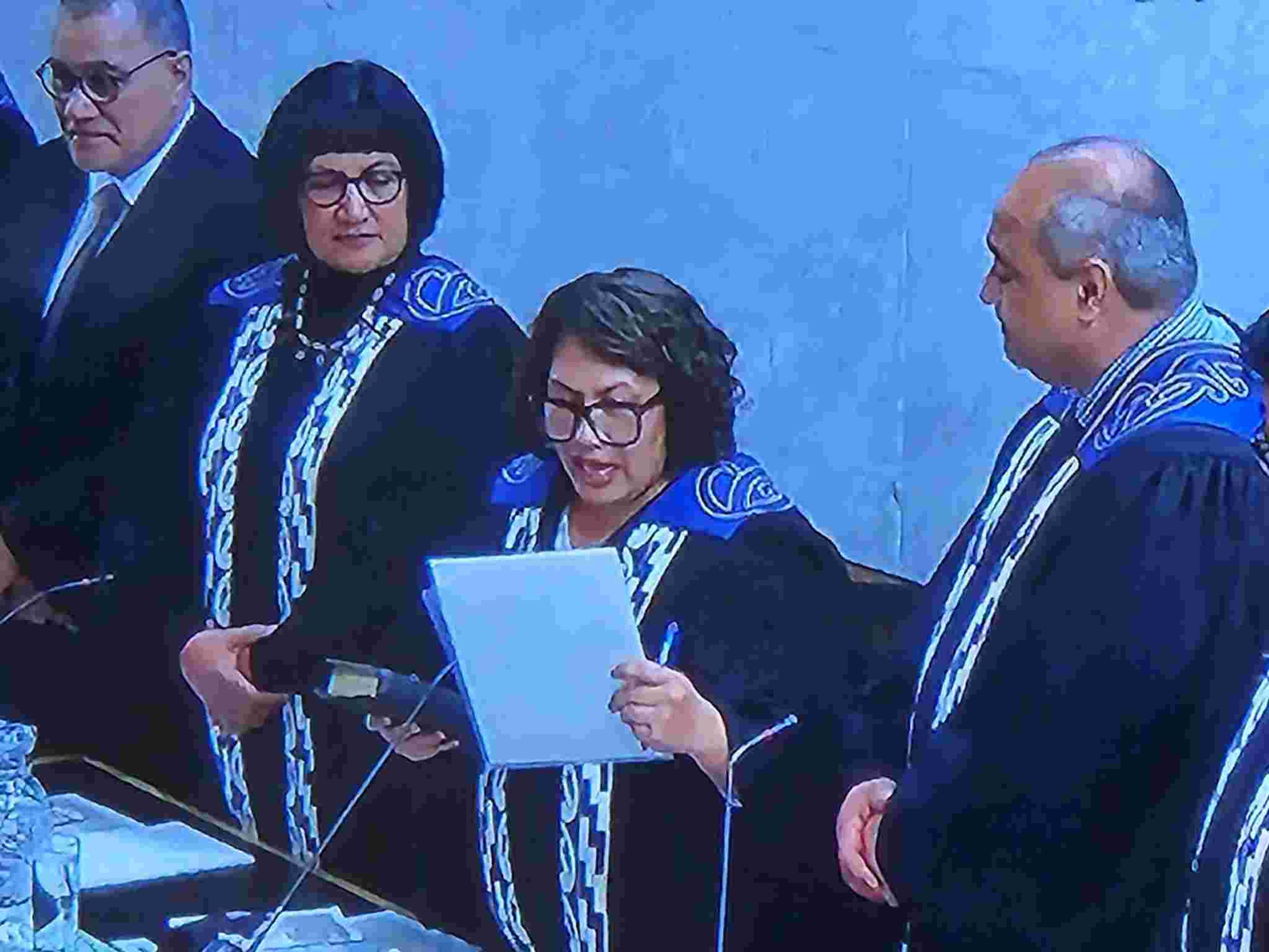 ​Judge Ali'imuamua Sandra Alofivae at her swearing in ceremony at Manukau District Court. Photo/Twitter