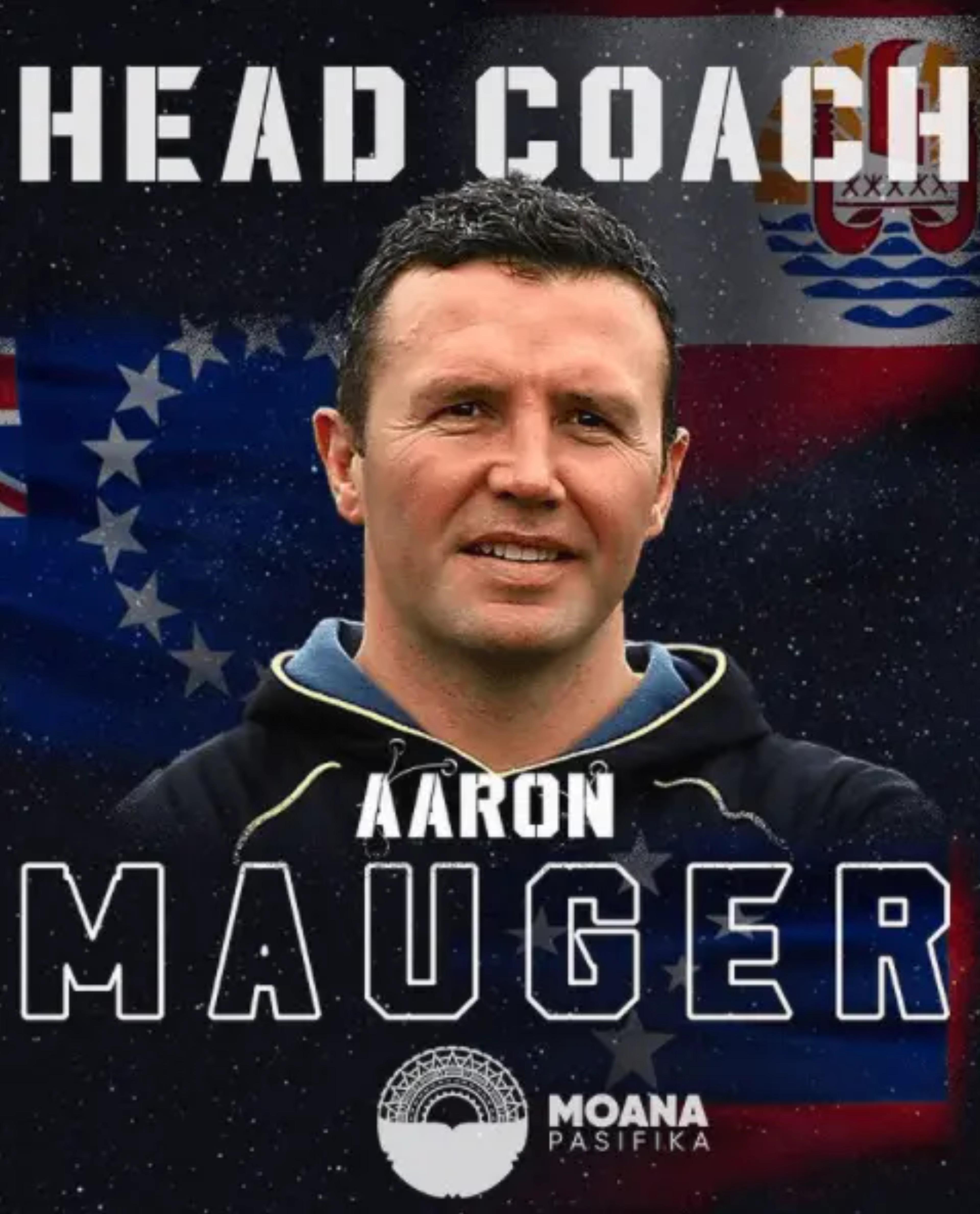 Head Coach for the Moana Pasifika Super Rugby team, Aaron Mauger