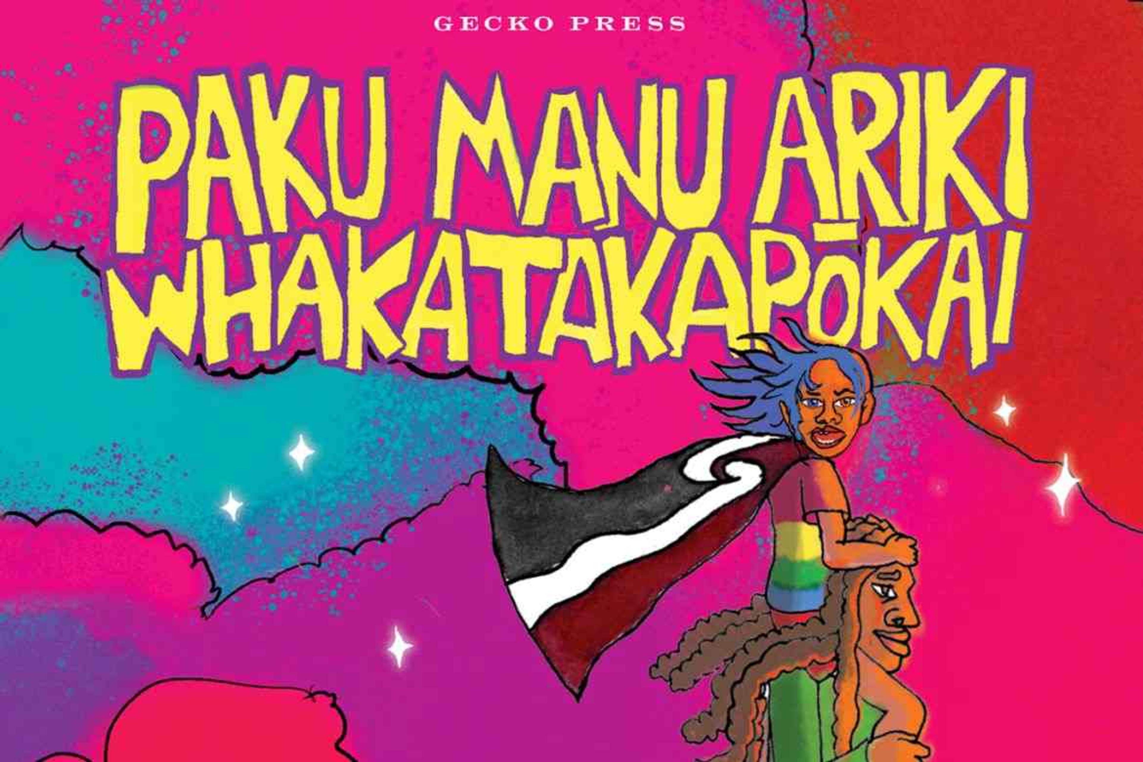 Part of ​the cover of Paku Manu Ariki Whakatakapōkai. Photo/Supplied
