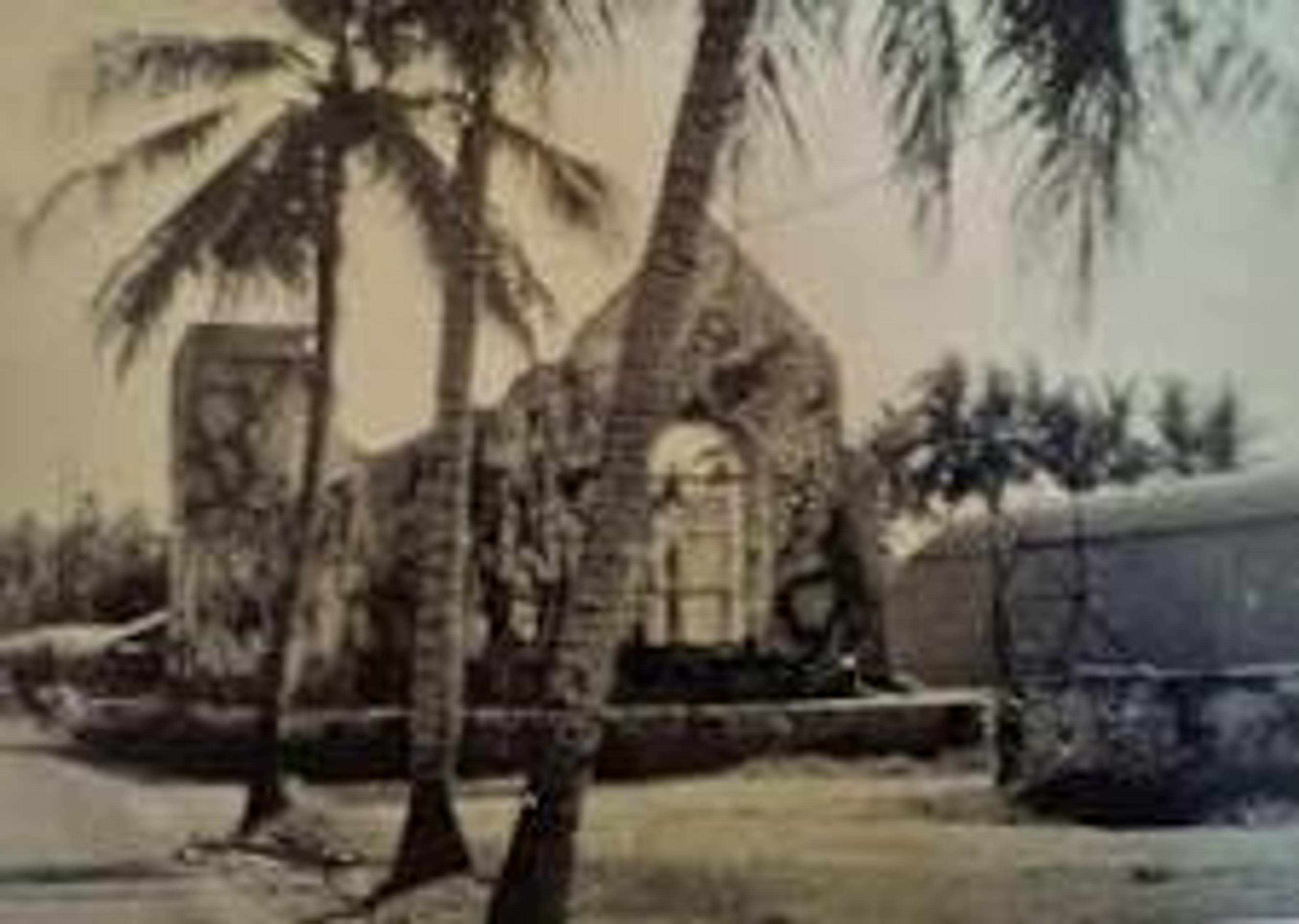 The bombed church on the Tuvaluan island of Funafuti. 