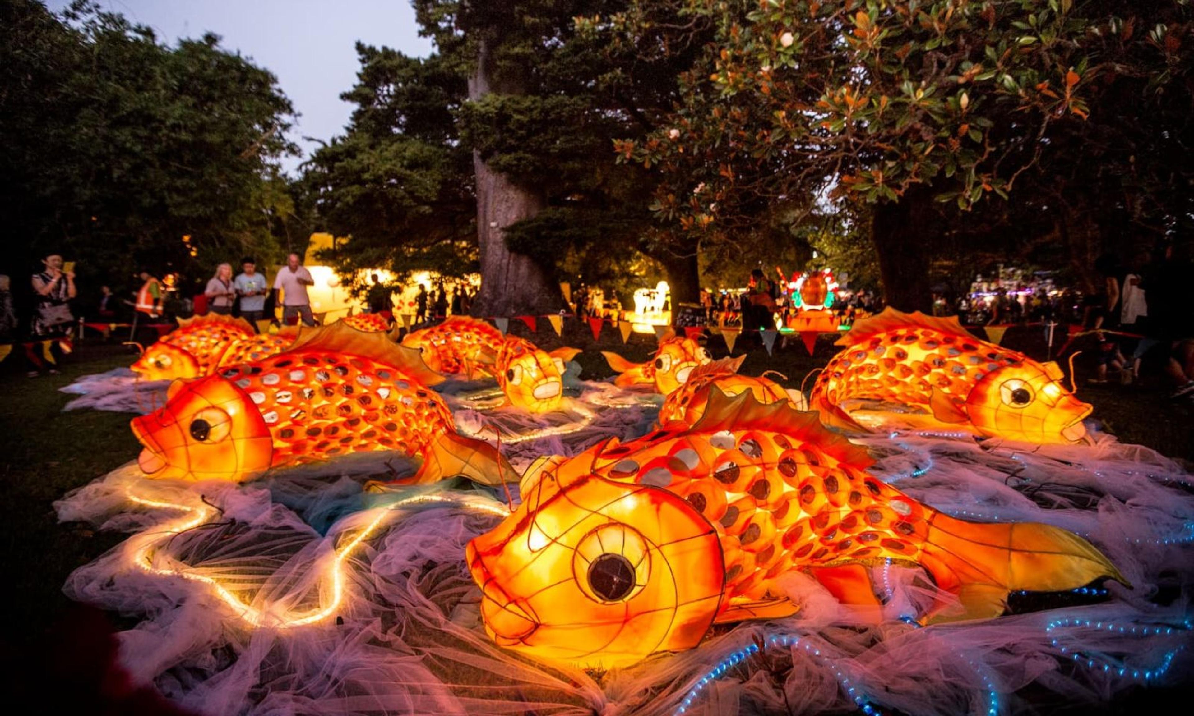 Over 500 handmade silk lanterns are on display at the the Manukau Sports Bowl this weekend.