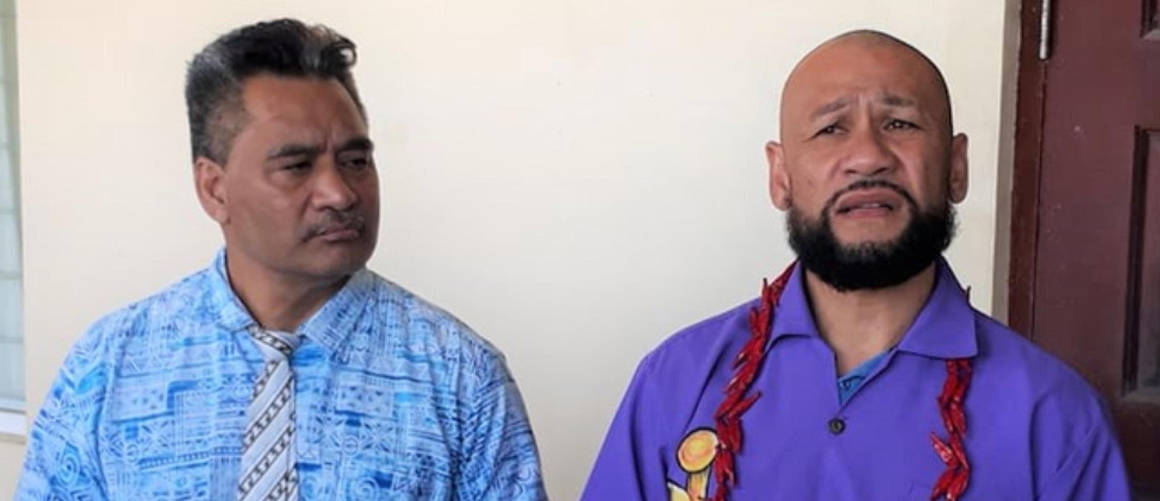 Lema'i Faioso Sione (left) and Malele Atofu Paulo. 