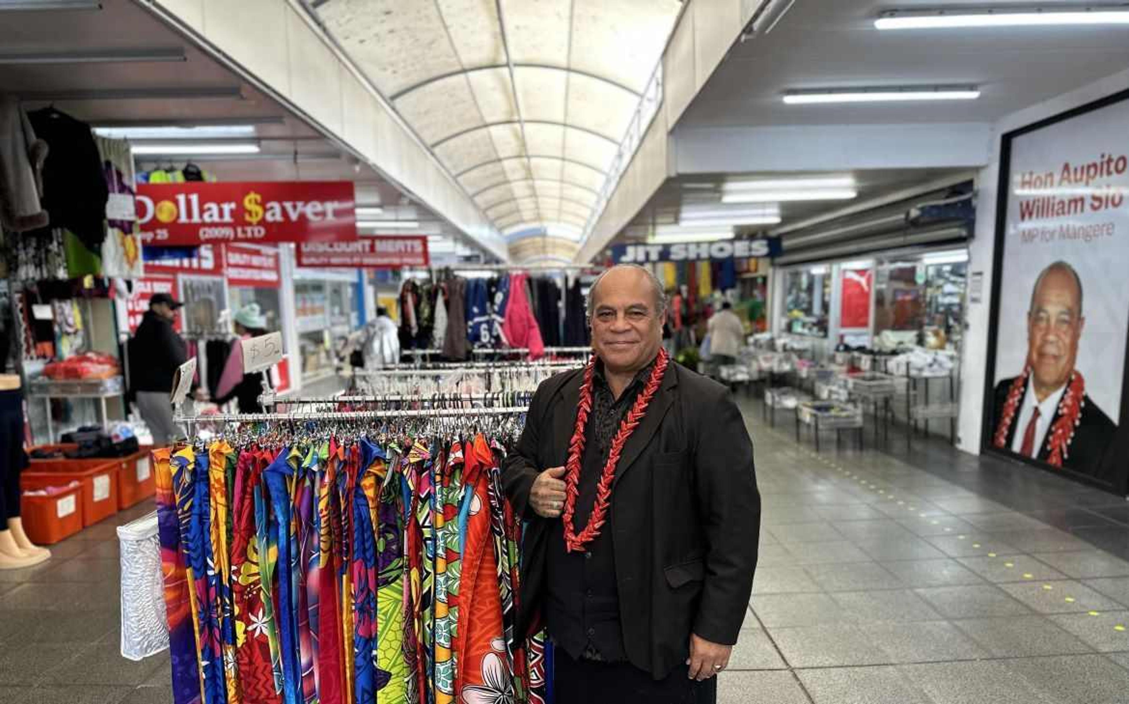 ​Aupito Tofae Su'a William Sio outside his electorate office in the Māngere Town Centre. 