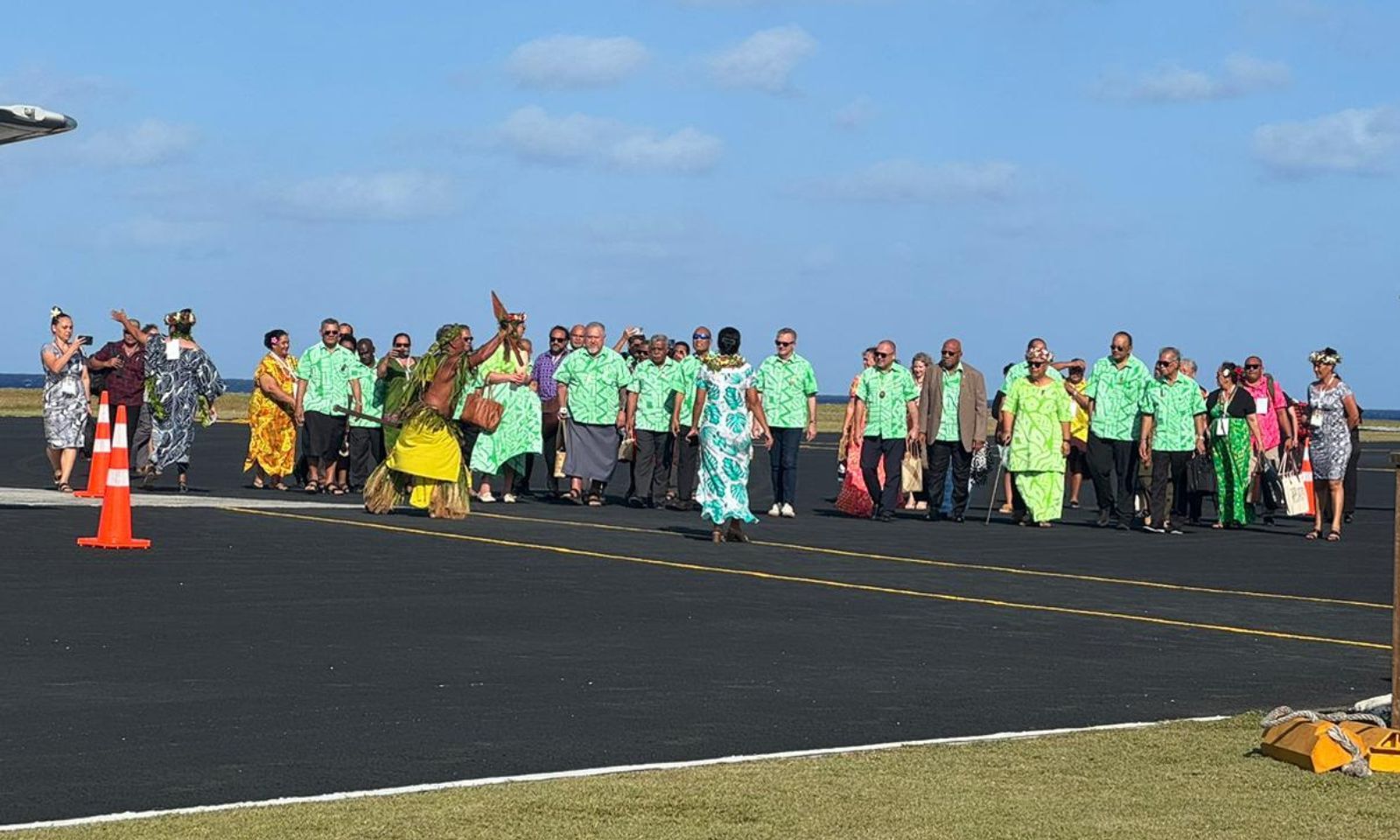 Pacific leaders landing in Aitutaki without Nauru representation. Photo/RNZ Pacific