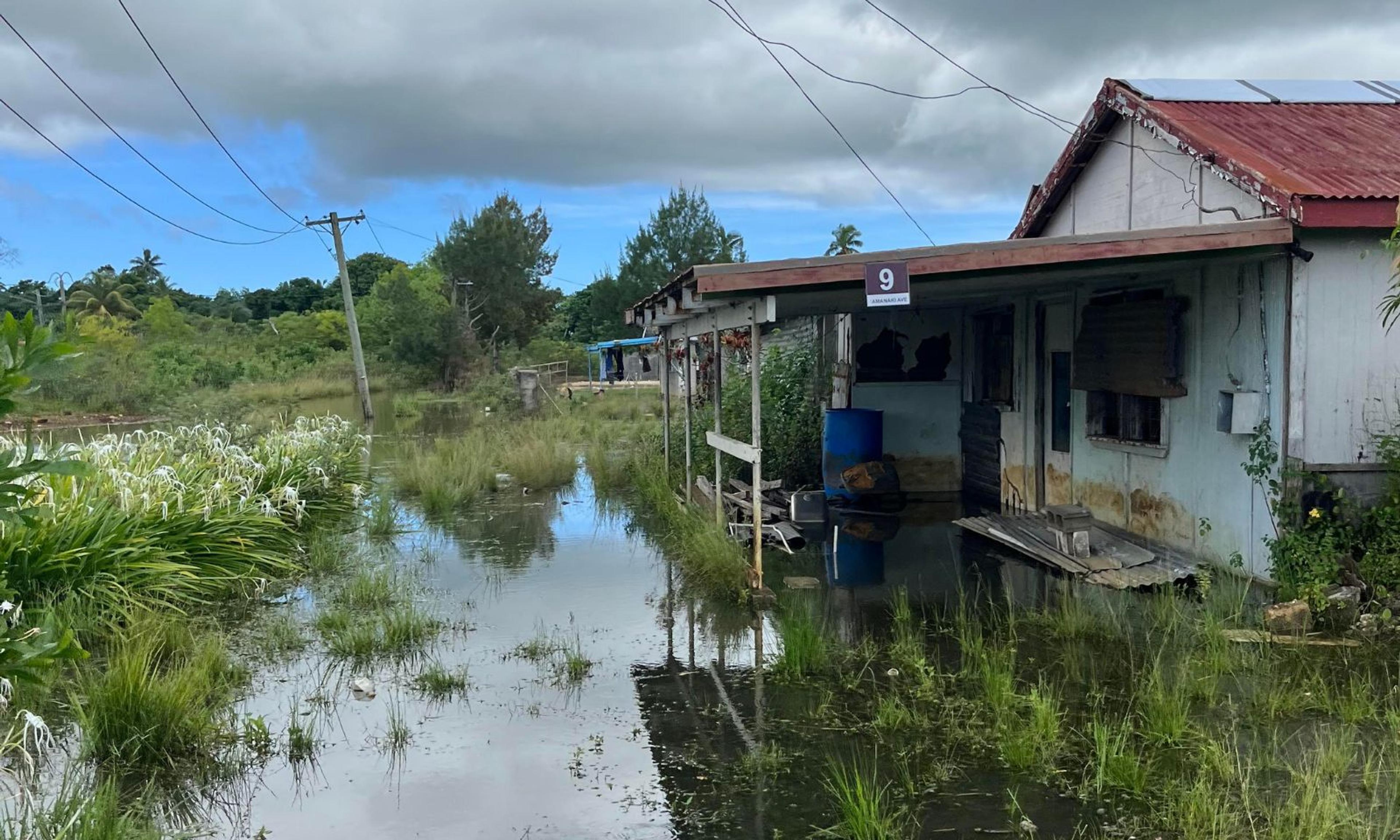 A home in Kolomotu’a, Tonga, a low-lying village with persistent flooding issues following heavy rain.