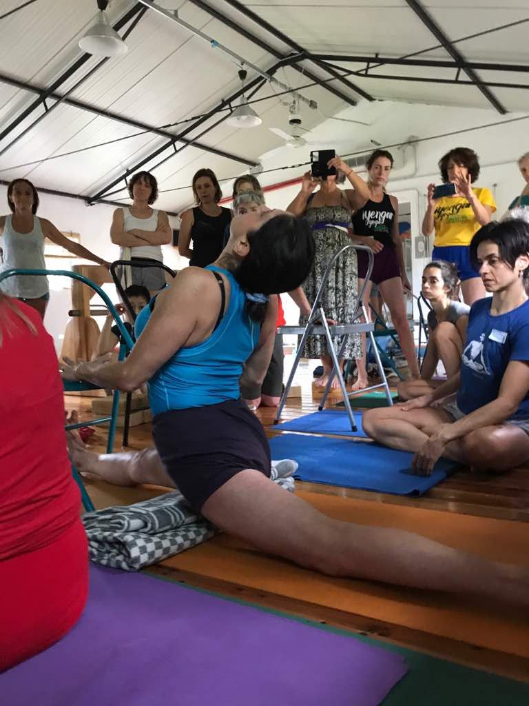 woman demonstrating yoga pose