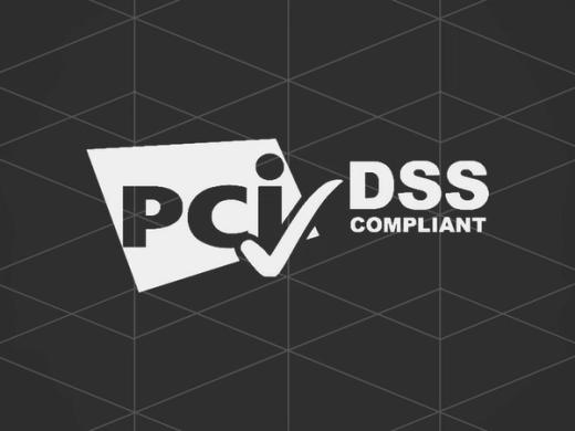 PCI DSS Compliant logo with a checkmark.