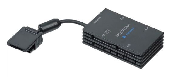 The Sony Multitap for PlayStation 2 — four controllers on one port