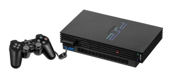 A PlayStation 2 console with DualShock 2 controller — still the only official way to play hundreds of its games