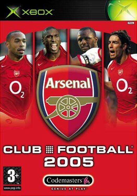 Arsenal Club Football 2005 PS2 box art