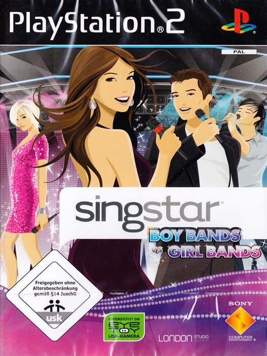 SingStar: BoyBands vs GirlBands PS2 box art