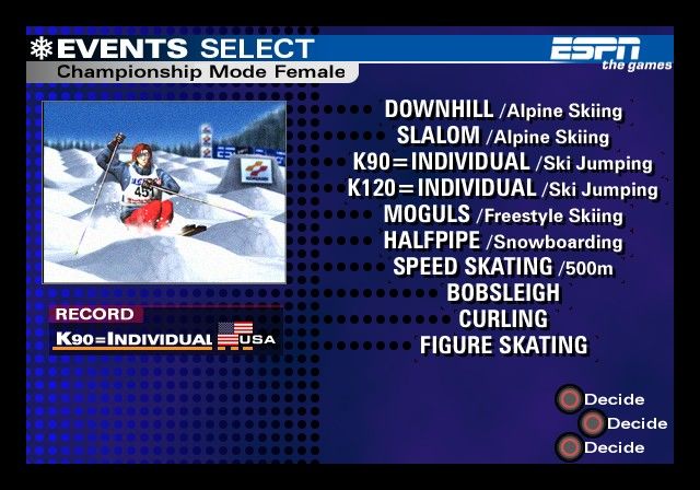 ESPN International Winter Sports 2002 screenshot 4
