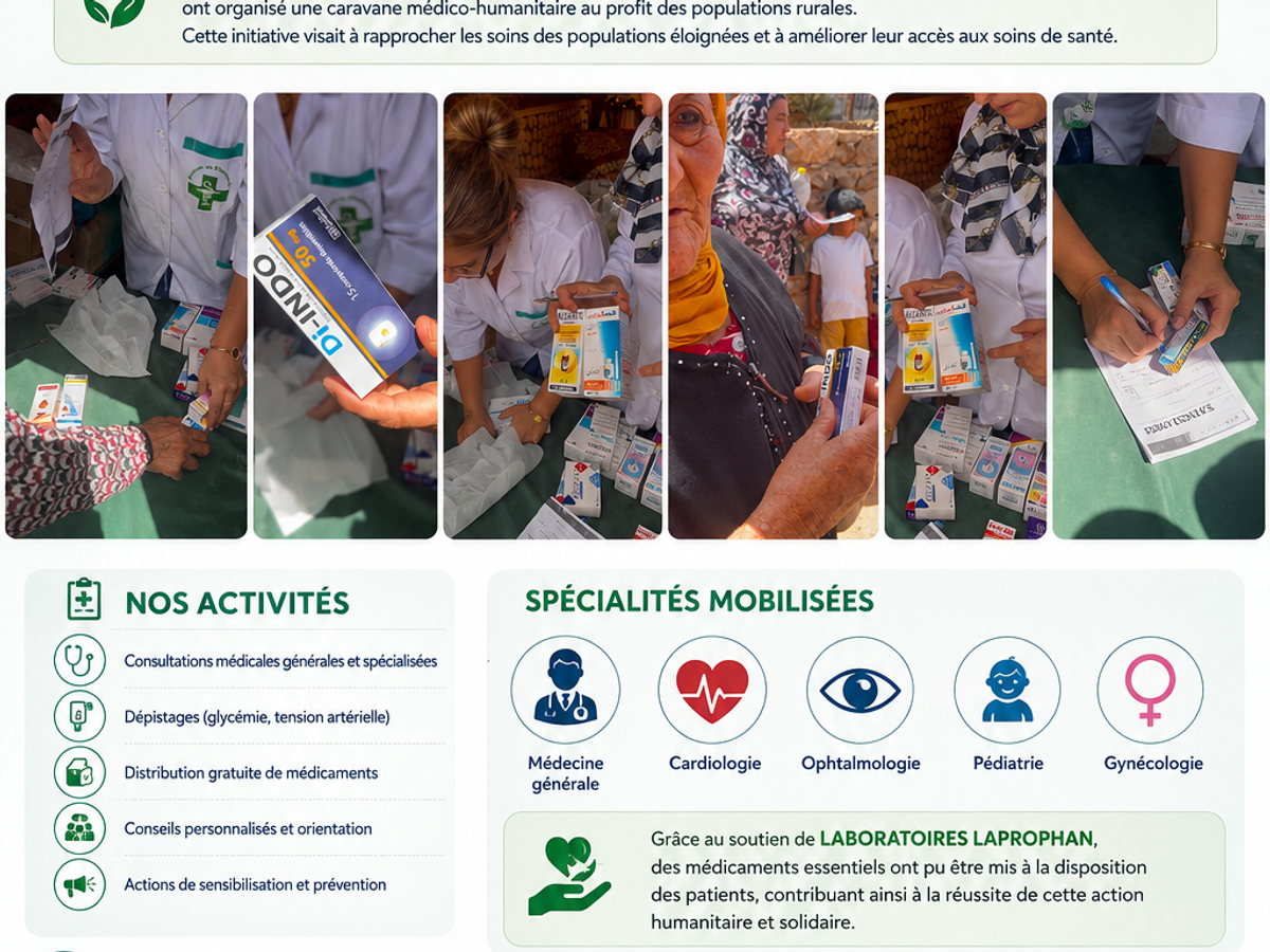 Laprophan soutient une caravane médico-humanitaire au Douar Oulad Amar