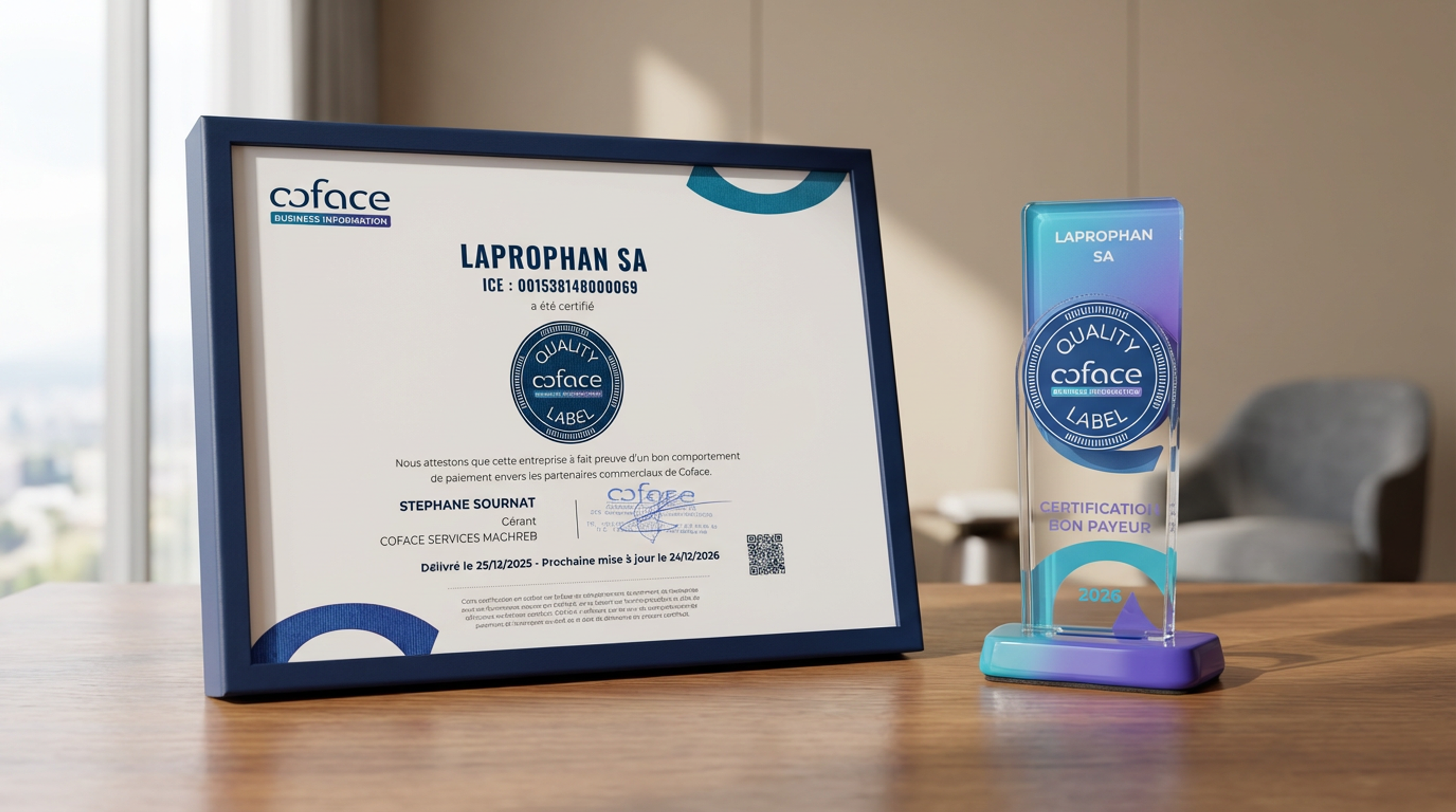 Laprophan obtains the coface Quality Label certification: a recognition of our commitment