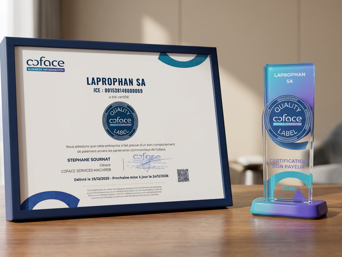 Laprophan obtient la certification du Label Qualité coface : une reconnaissance de notre engagement