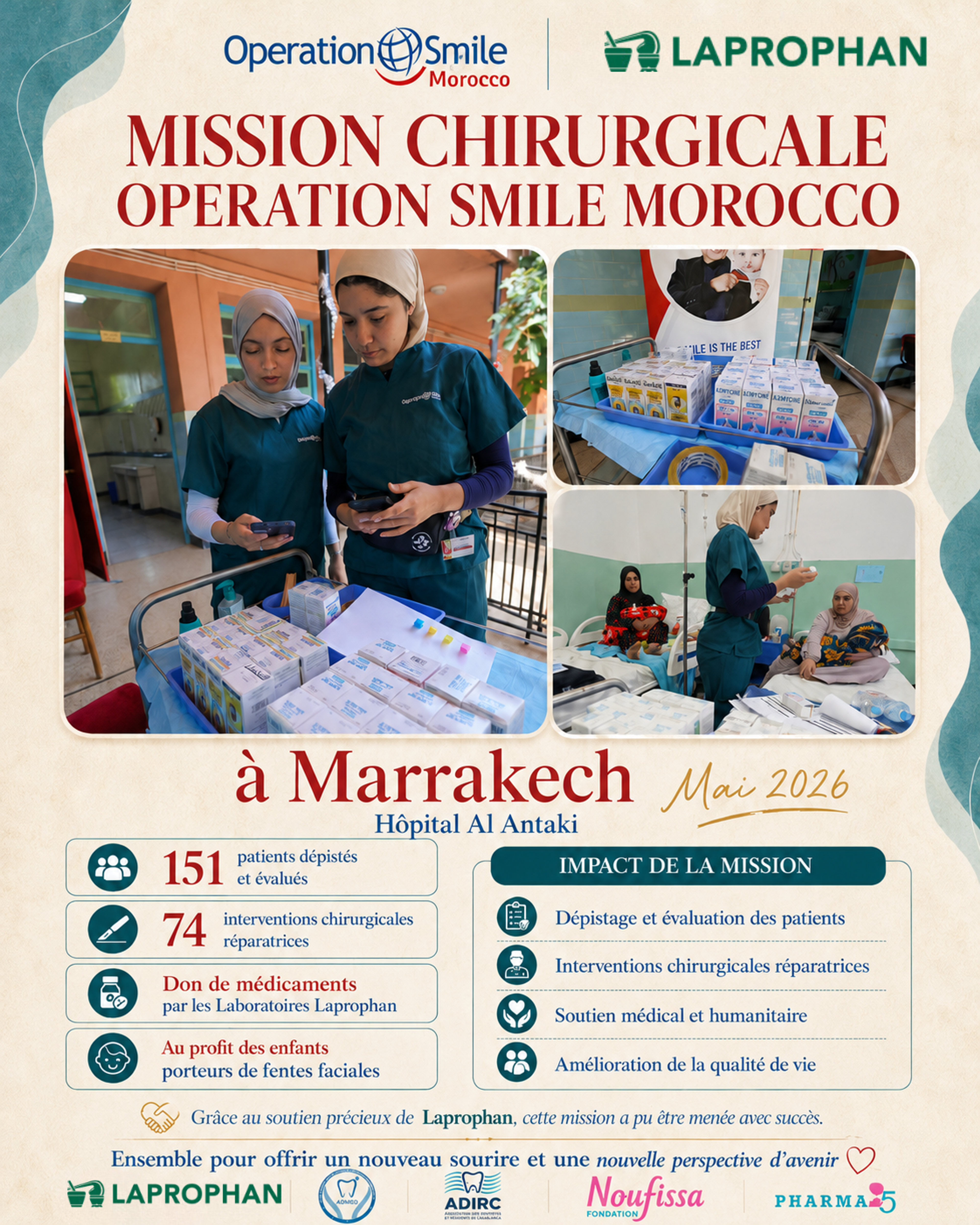 Laprophan soutient Operation Smile Morocco lors d’une mission chirurgicale à Marrakech