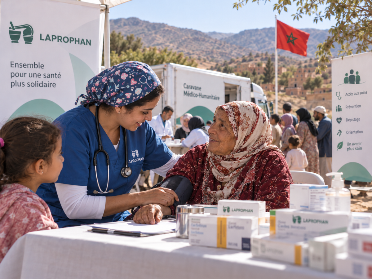Laprophan soutient une caravane médico-humanitaire au Douar Oulad Amar.