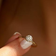 Nangi fine jewelry - white lab-grown diamond ring in gold