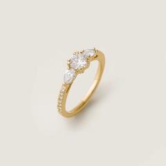 Nangi fine jewelry - white lab-grown diamond ring in gold