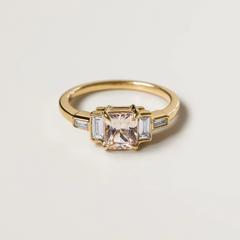 Nangi fine jewelry - pink sapphire ring in yellow gold