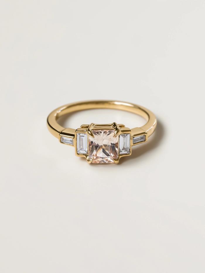 Nangi fine jewelry - pink sapphire ring in yellow gold