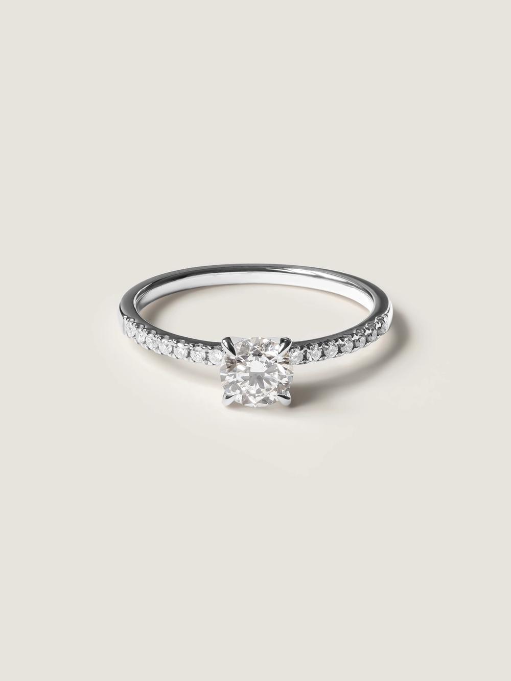 Four Prong Swan & Pavé 