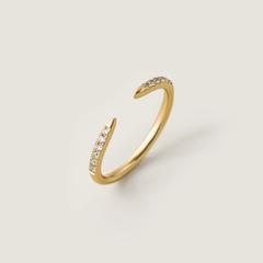 Nangi fine jewelry - white ring in yellow gold